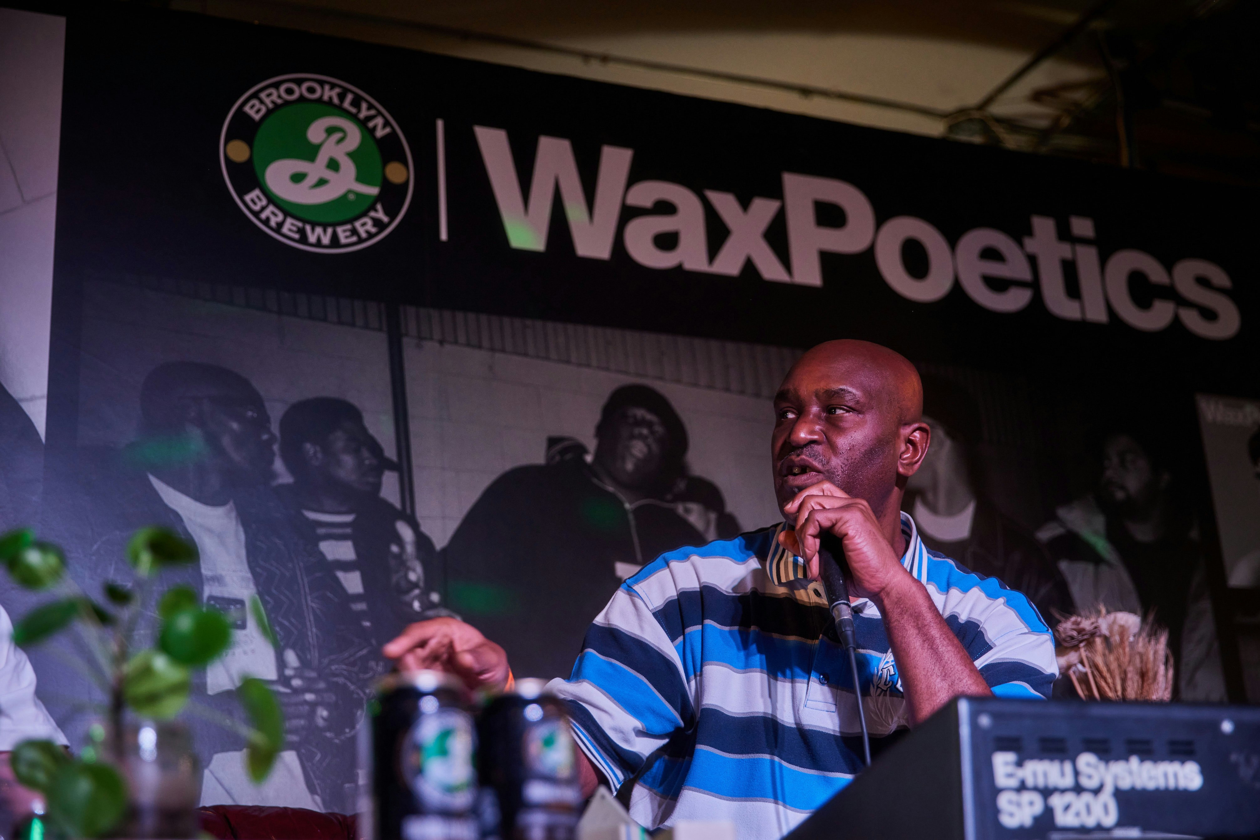 Easy Mo Bee on the SP-1200. Photo by Chris Caro/CMMN CNTRL.